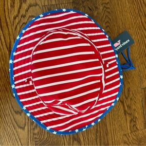Vineyard Vines Stars Stripes Reversible Bucket Hat Size M/L NWT